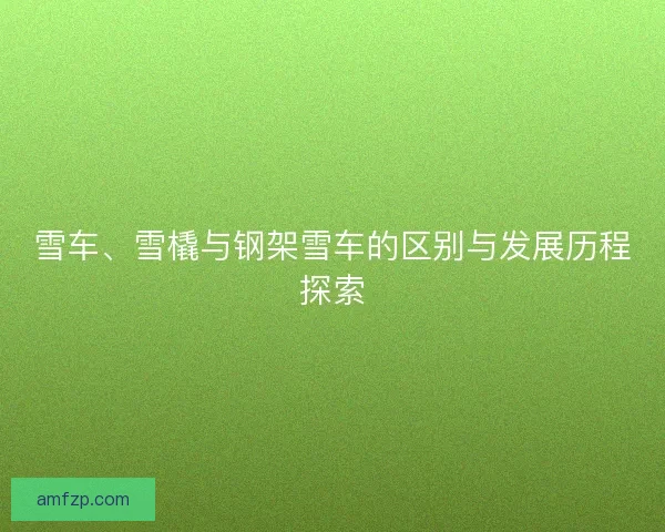 雪车、雪橇与钢架雪车的区别与发展历程探索